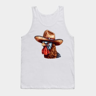 Western Cowboy Rooster Tank Top